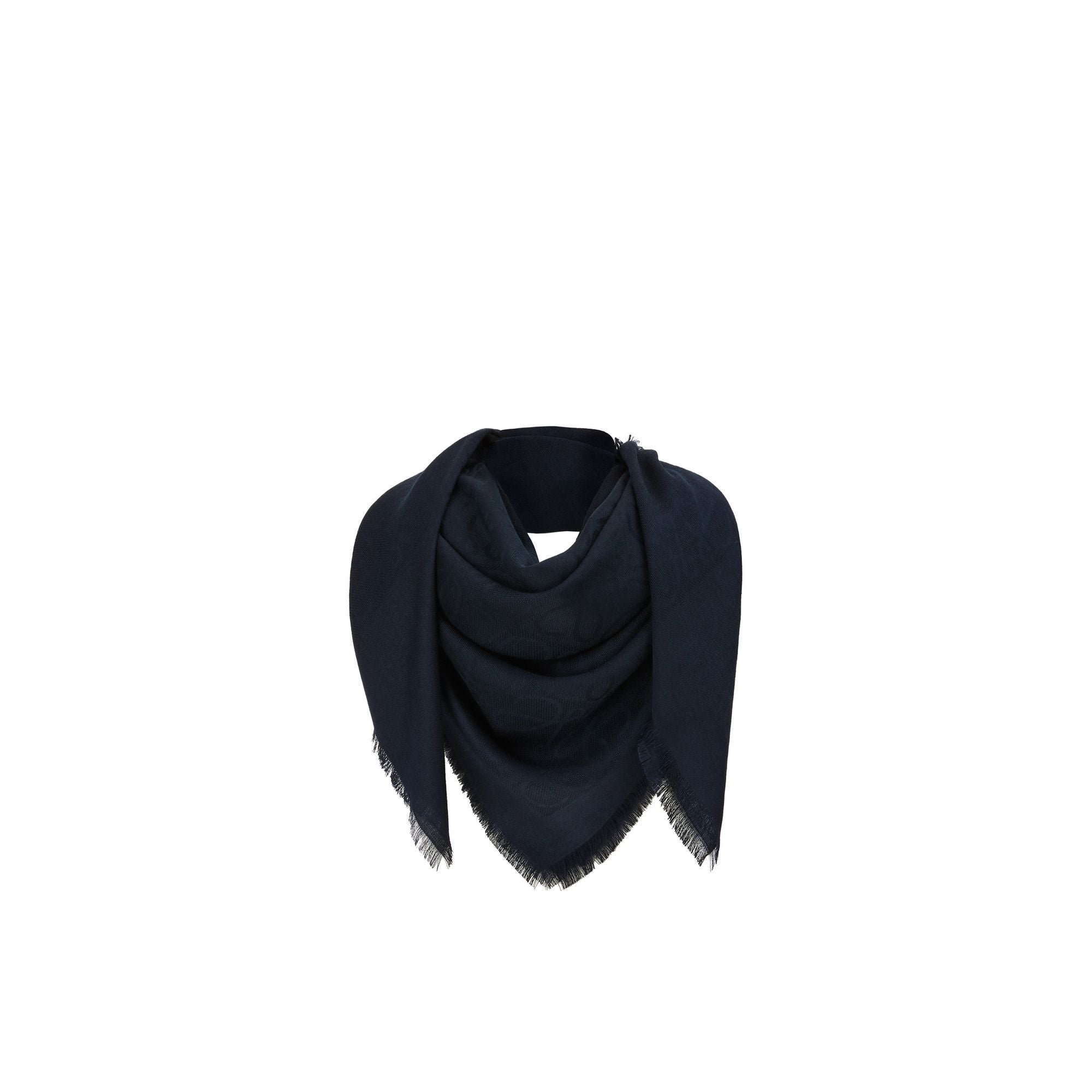 Women 140X140 Damero Scarf - Dark Blue