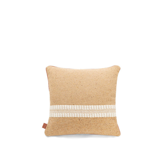 Unisex 50X50 Stripe Cushion - Light Beige/Multicolor