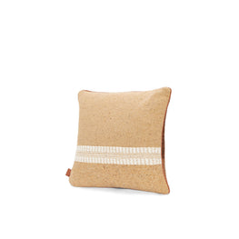 Unisex 50X50 Stripe Cushion - Light Beige/Multicolor