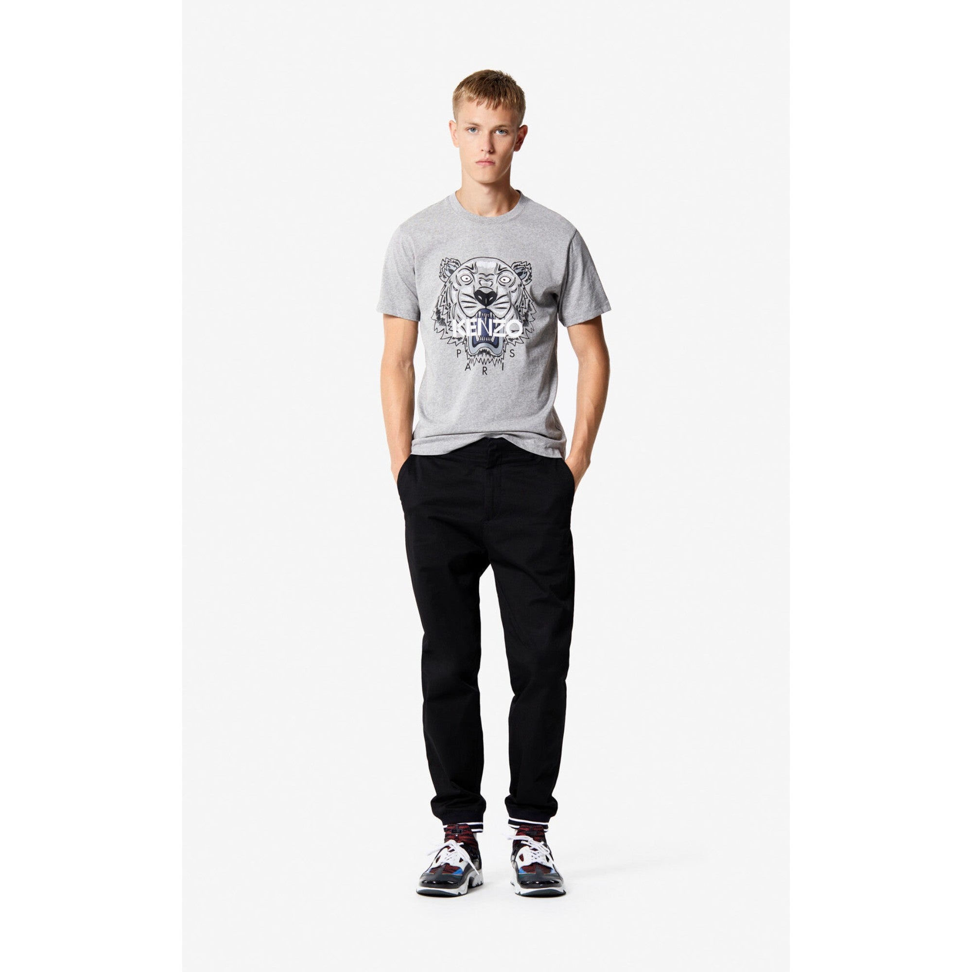 Men Tiger T-Shirt - Dove Grey