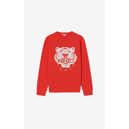 Men Cny Tiger Crewneck Sw - Medium Red
