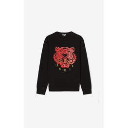 Men Cny Tiger Crewneck Sw - Black