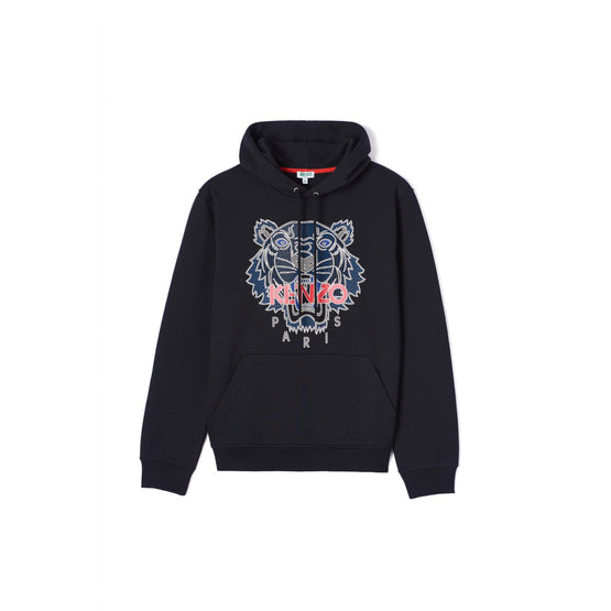 Men Silicone Scuba Tiger Hoodie - Black