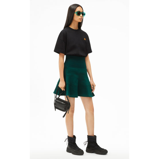 Women Tiger Crest Mini Flare Skirt - Duck Blue