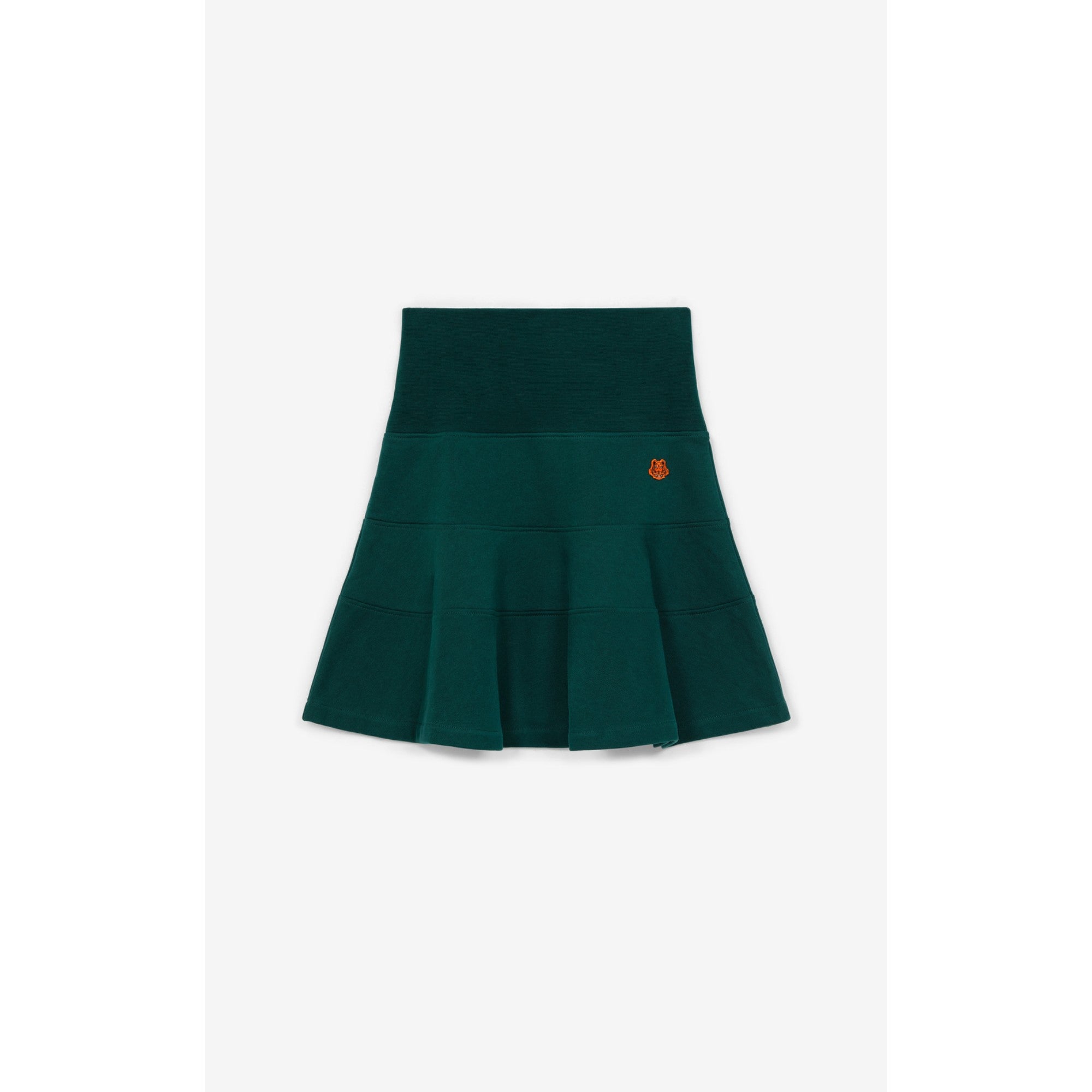 Women Tiger Crest Mini Flare Skirt - Duck Blue