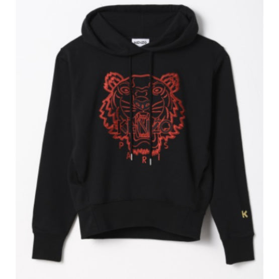 Women Cny Actua Embroidered Hoodie - Black