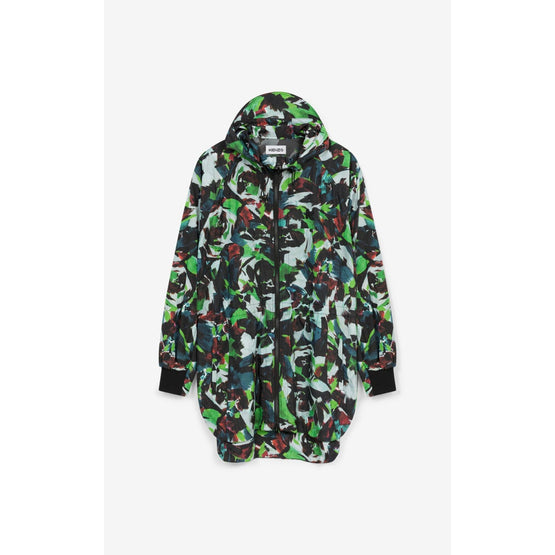 Women Printed Lightweight Parka - Grass Green