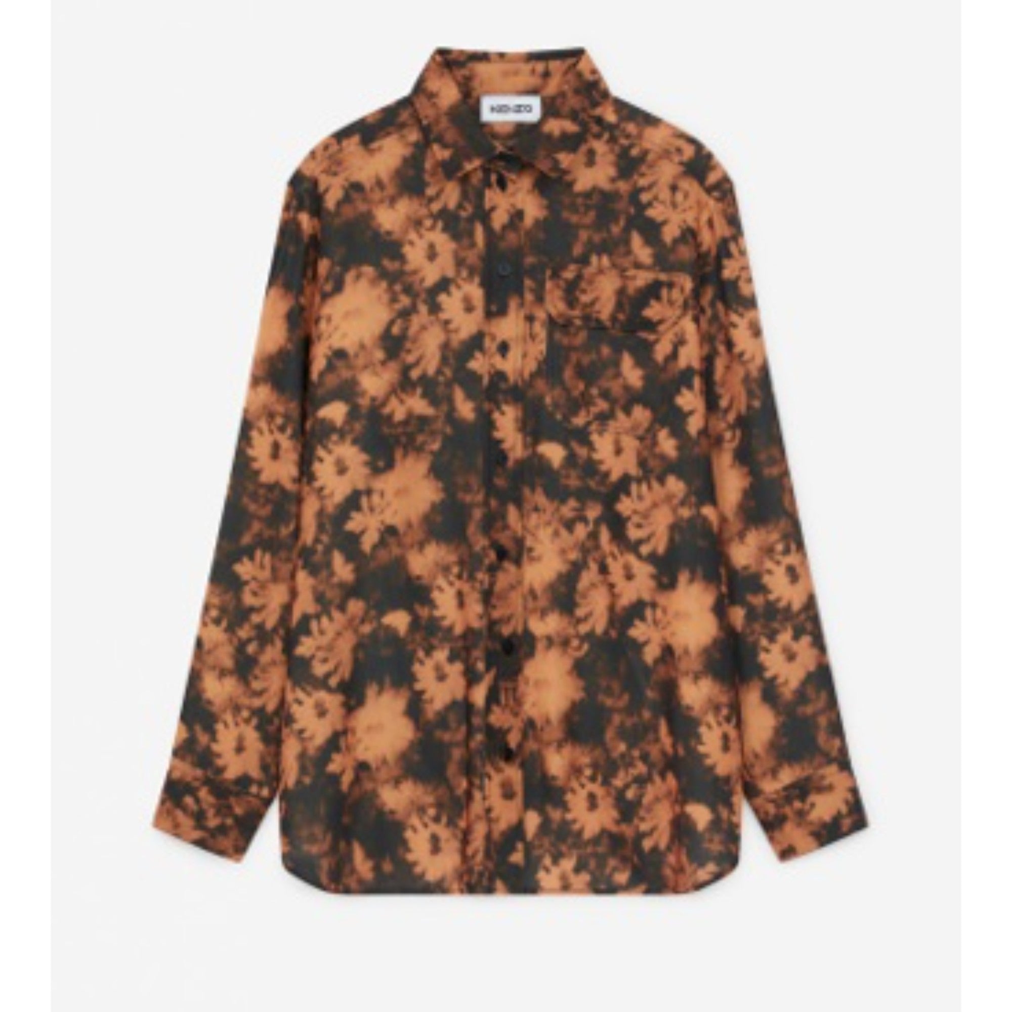 Women Printed Soft Shirt - Medium Orange