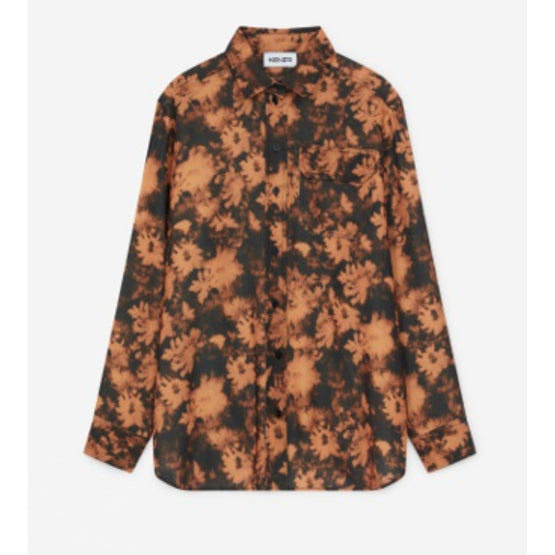 Women Printed Soft Shirt - Medium Orange