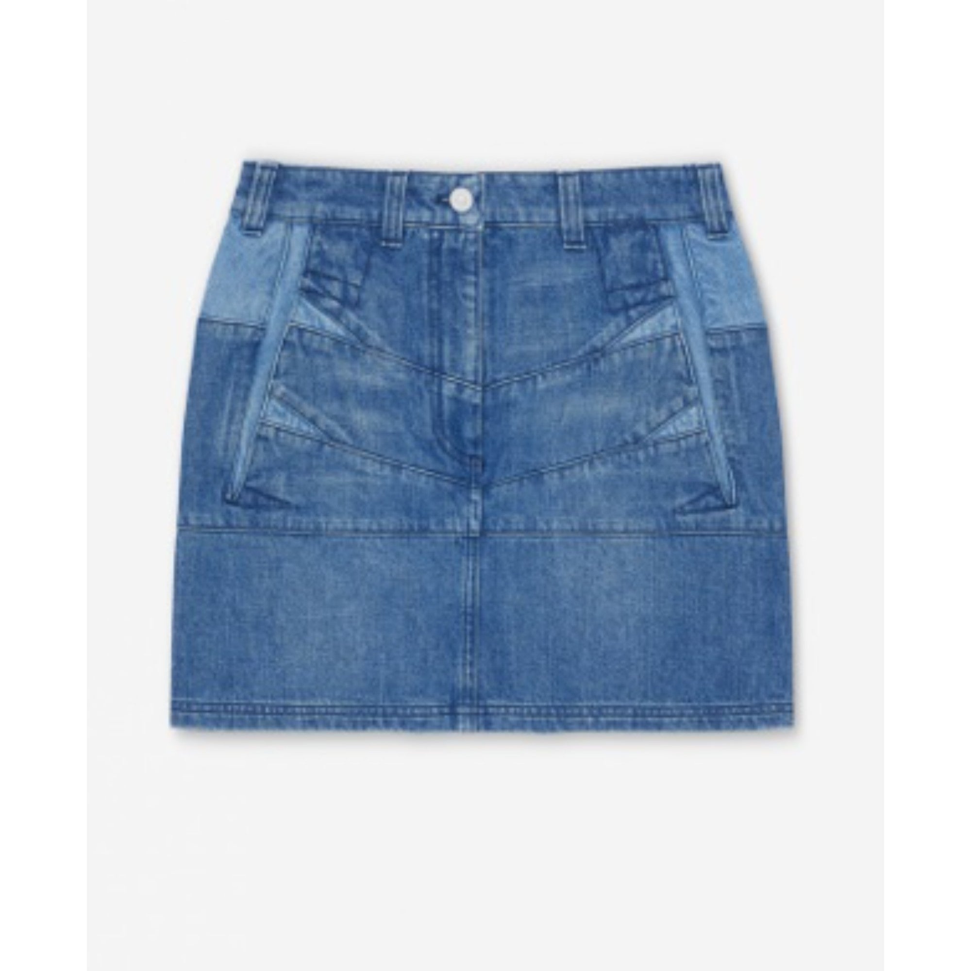 Women Denim Short Skirt - Navy Blue