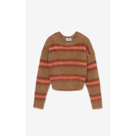 Women Striped Jumper - Dark Beige