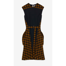 Women Sleeveless Belted Dress - Tabac