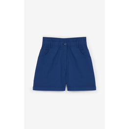 Women High Waisted Elasticated Short - Blue Black