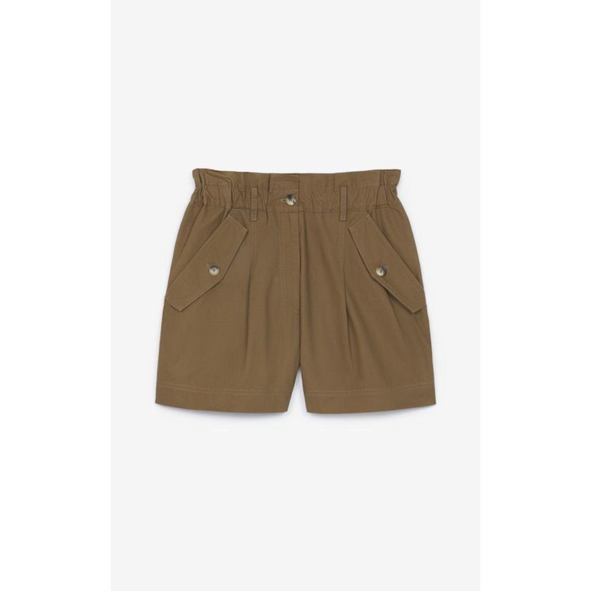 Women Elasticated Short - Taupe