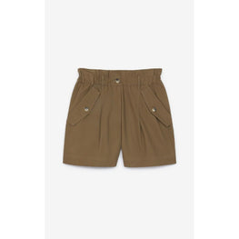 Women Elasticated Short - Taupe