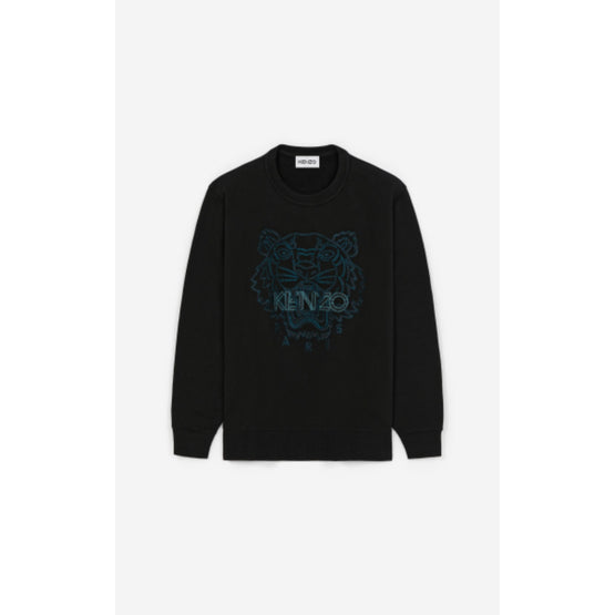 Women Classic Sweatshirt Embrd Tiger - Black