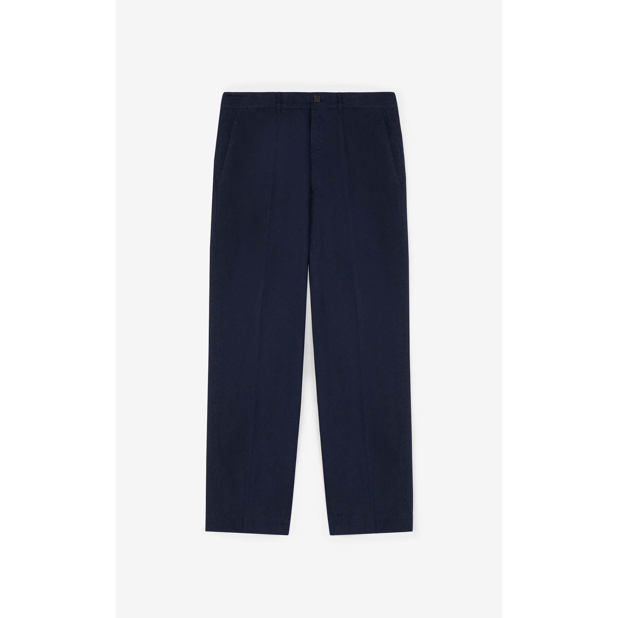 Men Tapered Cropped Pant - Blue Black
