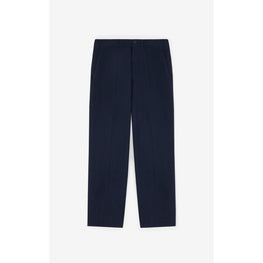 Men Tapered Cropped Pant - Blue Black