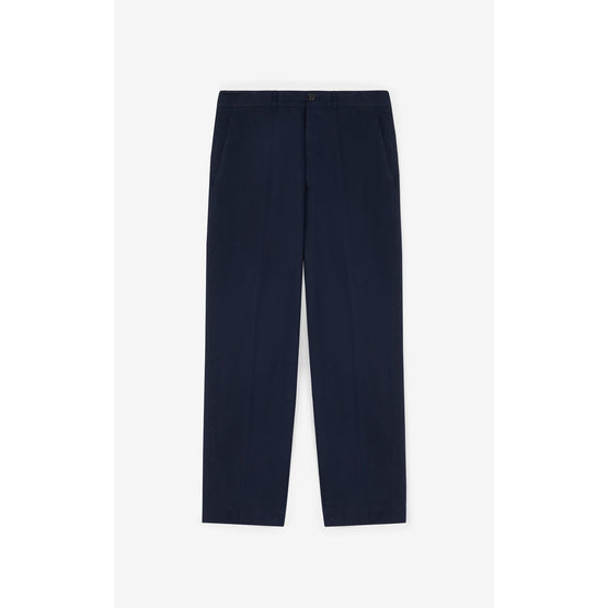Men Tapered Cropped Pant - Blue Black