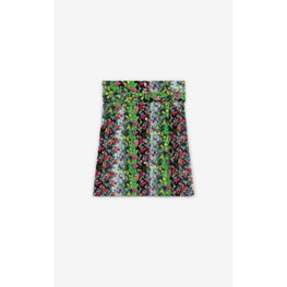 Women Printed Belted Short Skirt - Multicolor