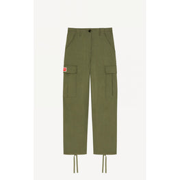 Women Drawstring Cargo Pant - Dark Khaki
