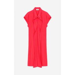 Women Waisted Dress - Coral