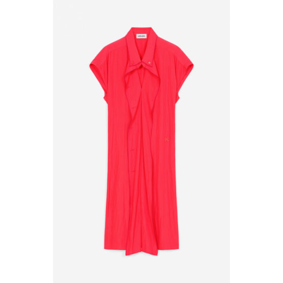 Women Waisted Dress - Coral