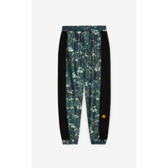 Men Print Regular Trackpant - Black