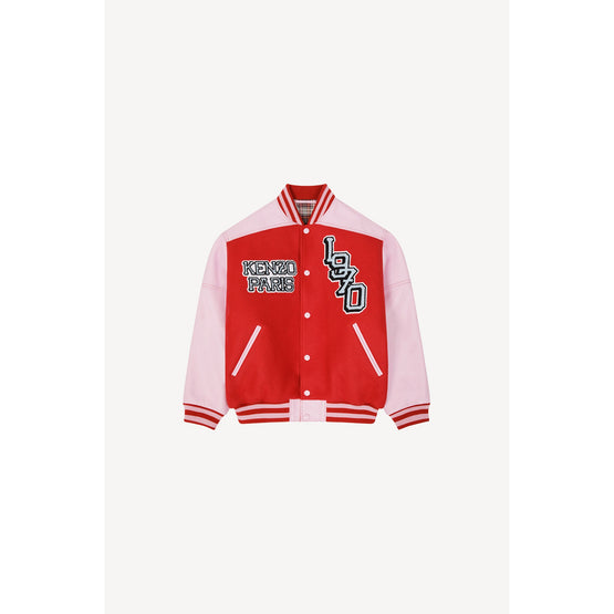 Women Tiger Varsity Jacket - Medium Red