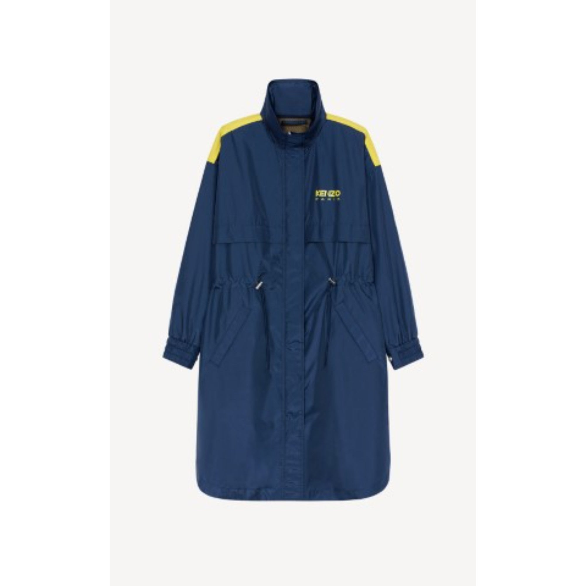 Women Elongated Windbreaker - Midnight Blue