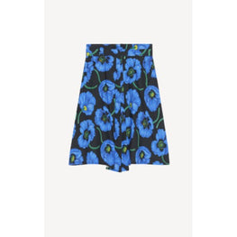 Women Printed Knee Length Skirt - Black