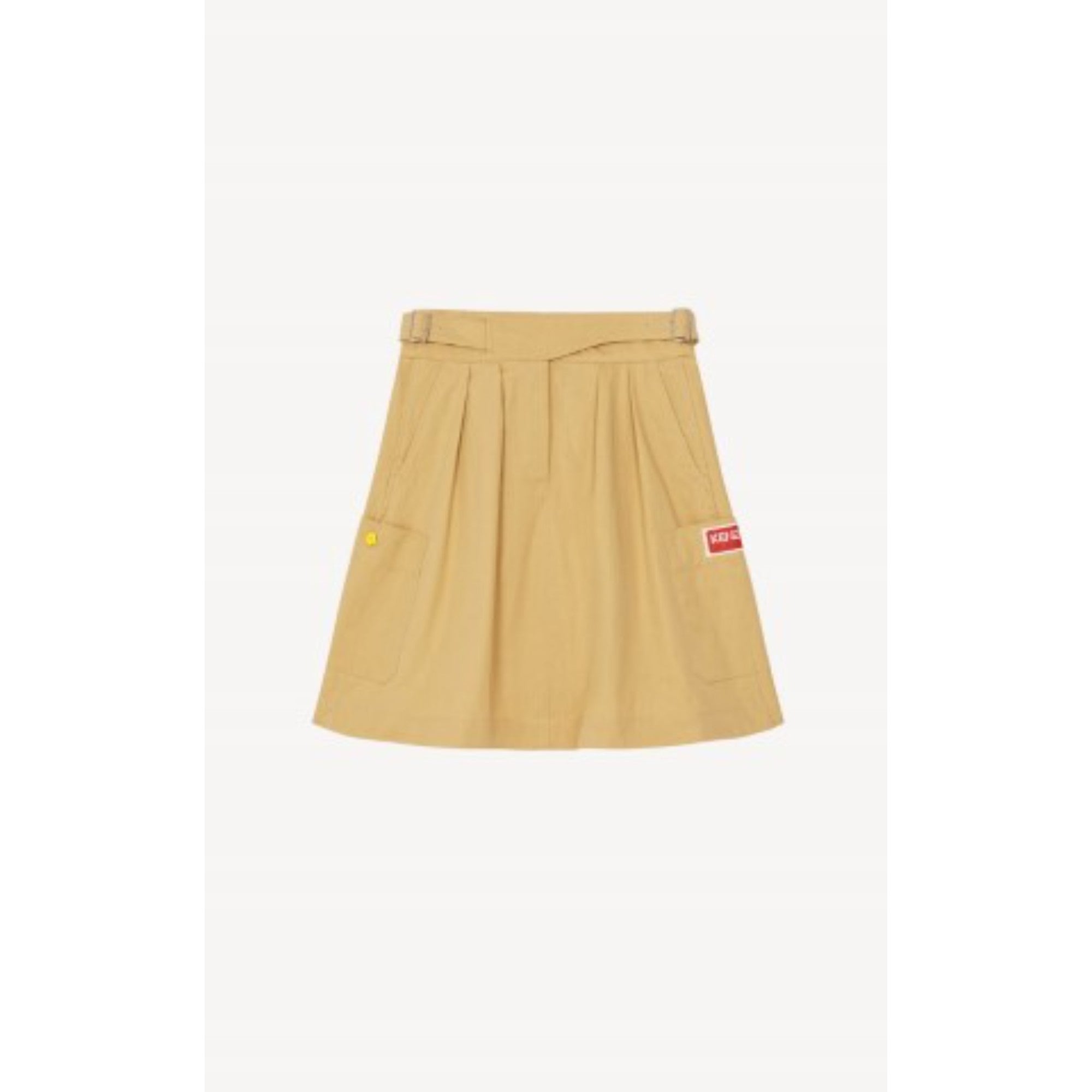 Women Short A-Line Skirt - Beige