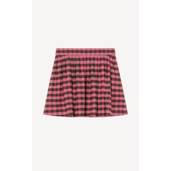 Women Short Flared Skirt - Rose Fonce