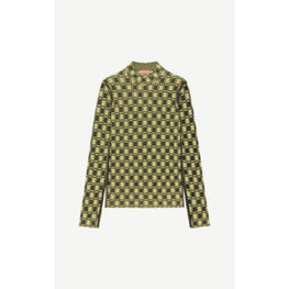 Women Jacquard Fitted Jumper - Golden Yellow