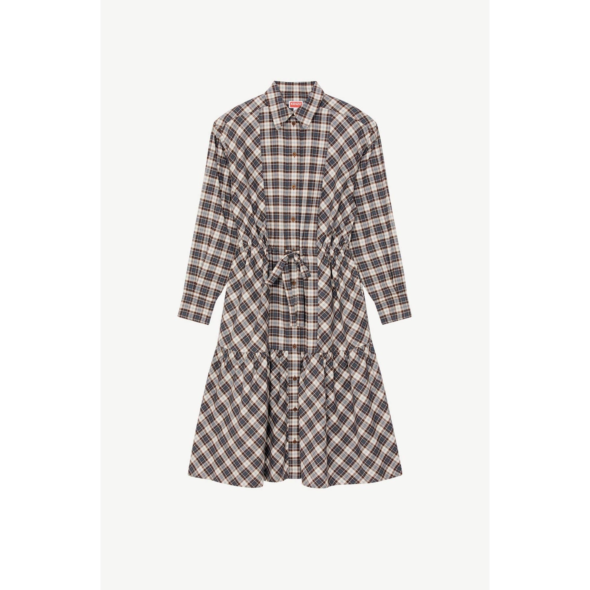 Women Midi Shirting Dress - Moroccan Brown