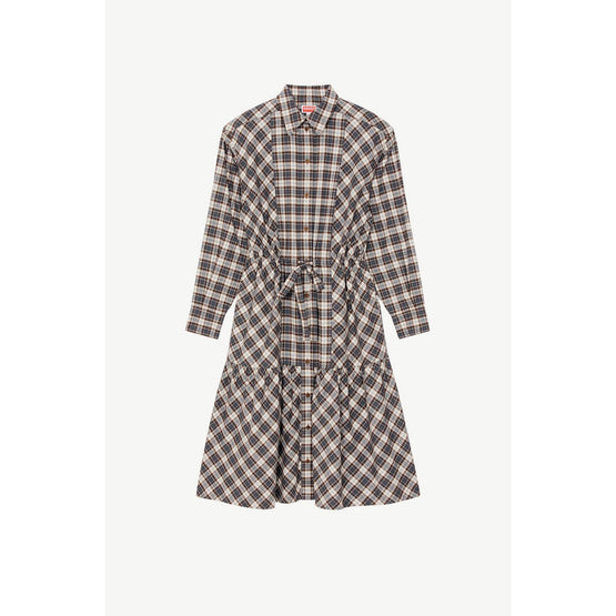 Women Midi Shirting Dress - Moroccan Brown