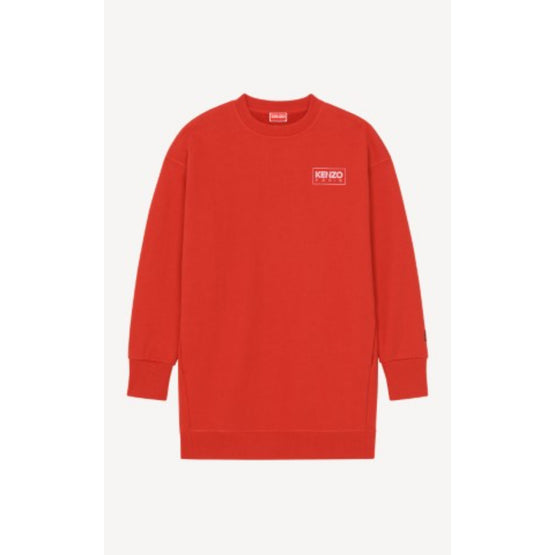 Women Kenzo Paris Sweatshirt Dress - Medium Red