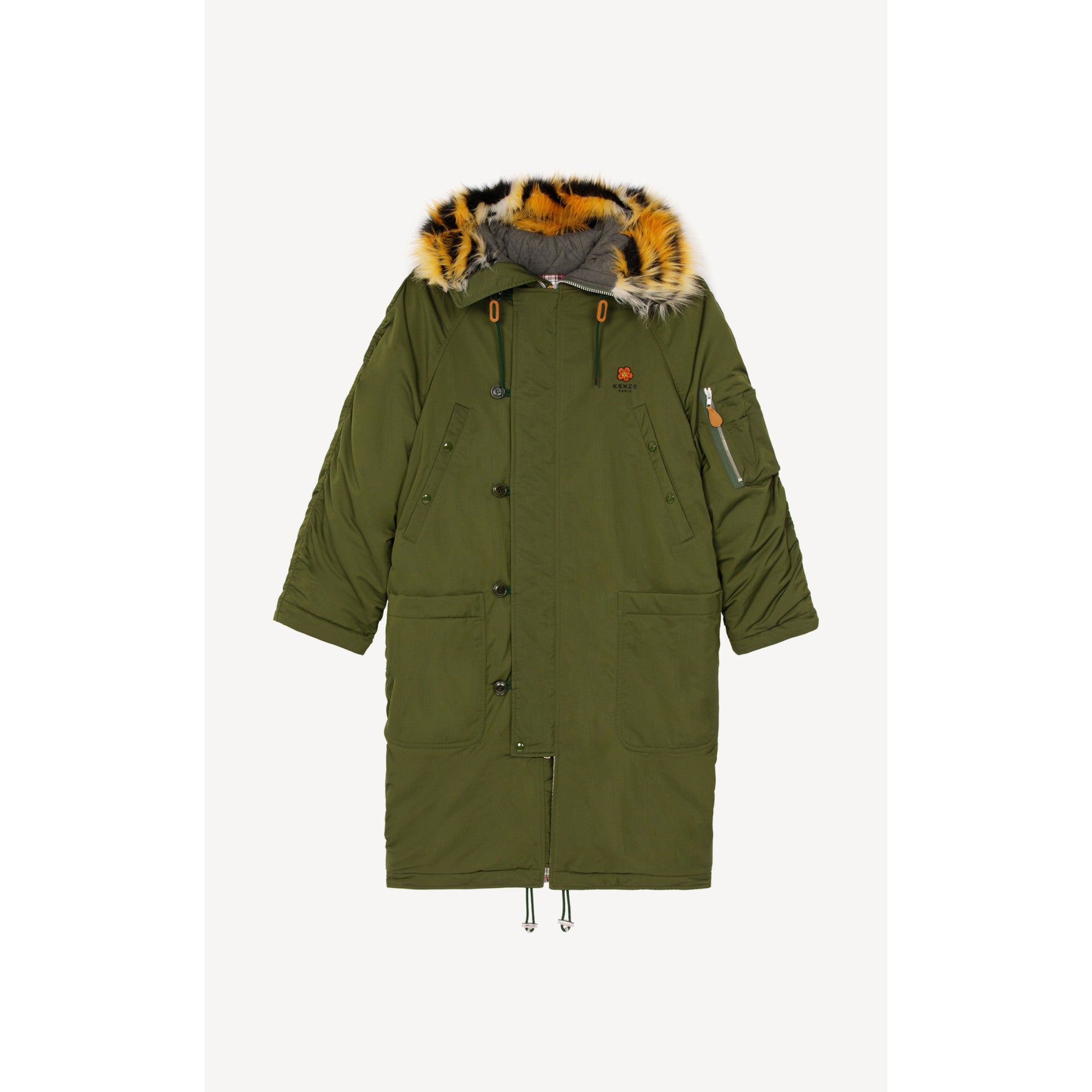 Men Long Winter Parka - Dark Khaki