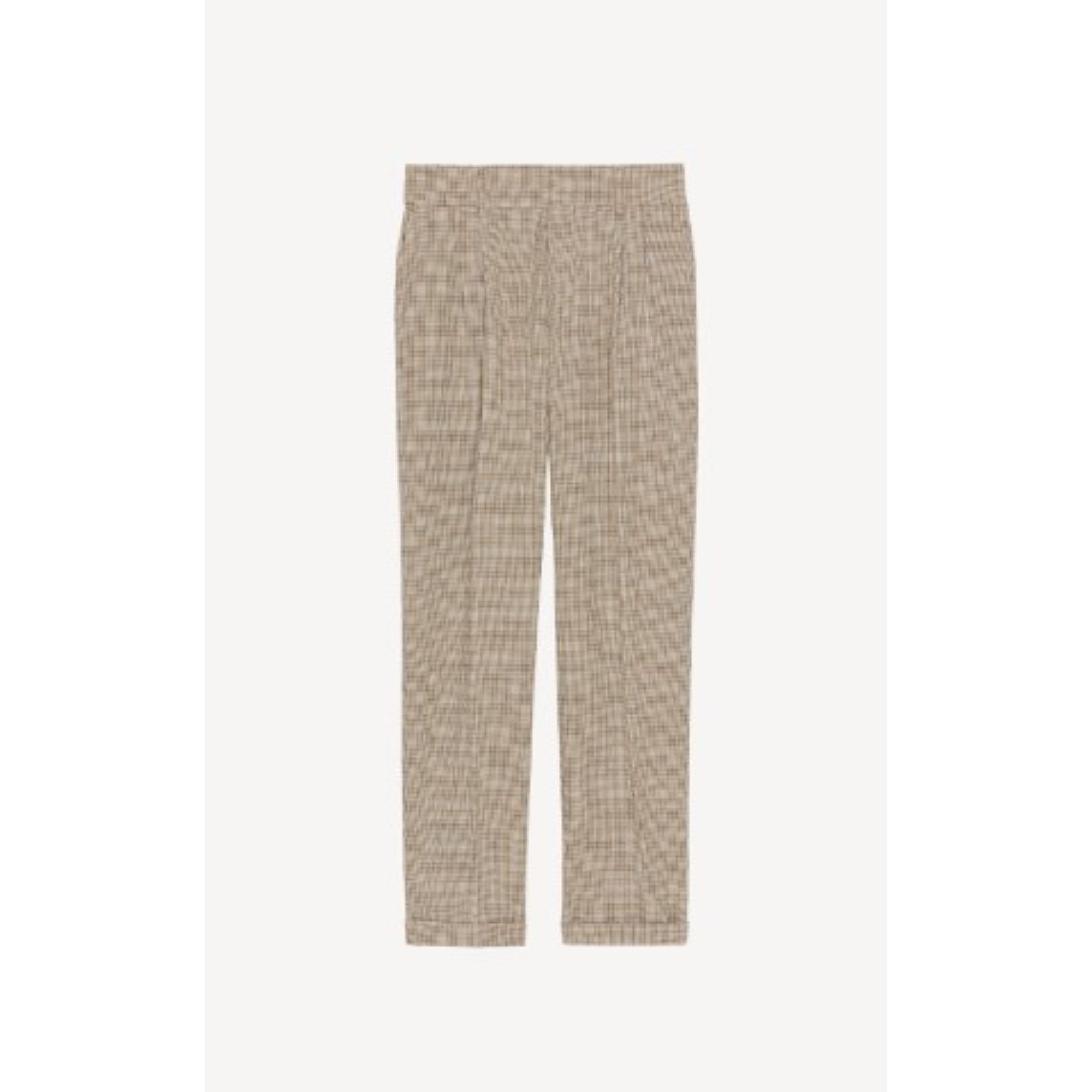Men Pleated Pant - Dark Camel