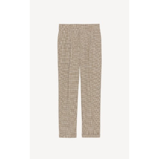 Men Pleated Pant - Dark Camel