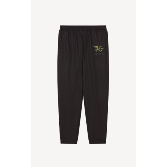 Men Crest Logo Regular Track Pant - Black