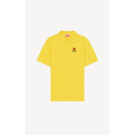 Men Classic Boke Flower Crest Polo - Golden Yellow