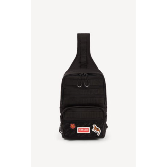 Men One Shoulder Backpack - Black