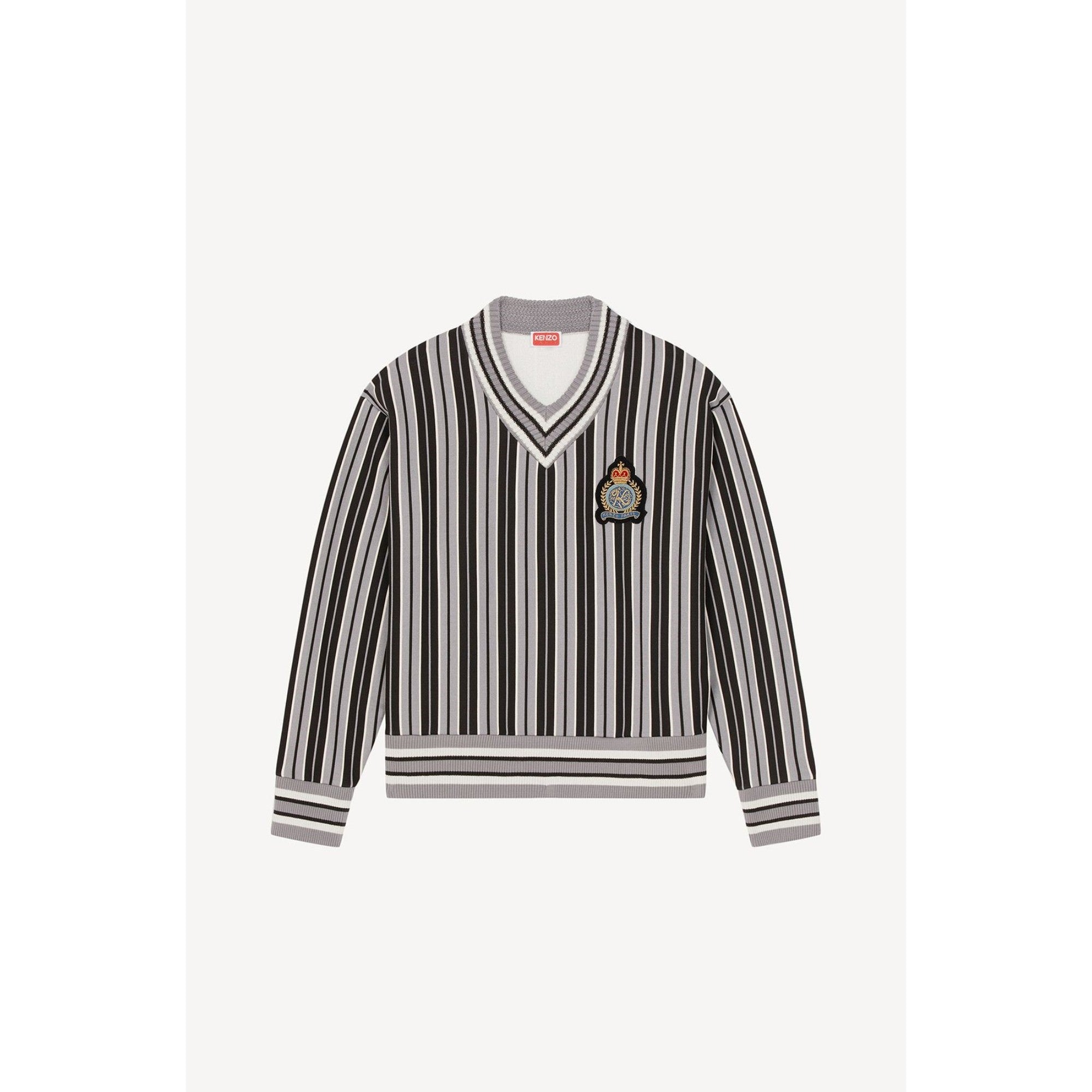 Men Striped Seasonal Sweatshirt - Middle Grey