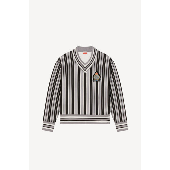 Men Striped Seasonal Sweatshirt - Middle Grey
