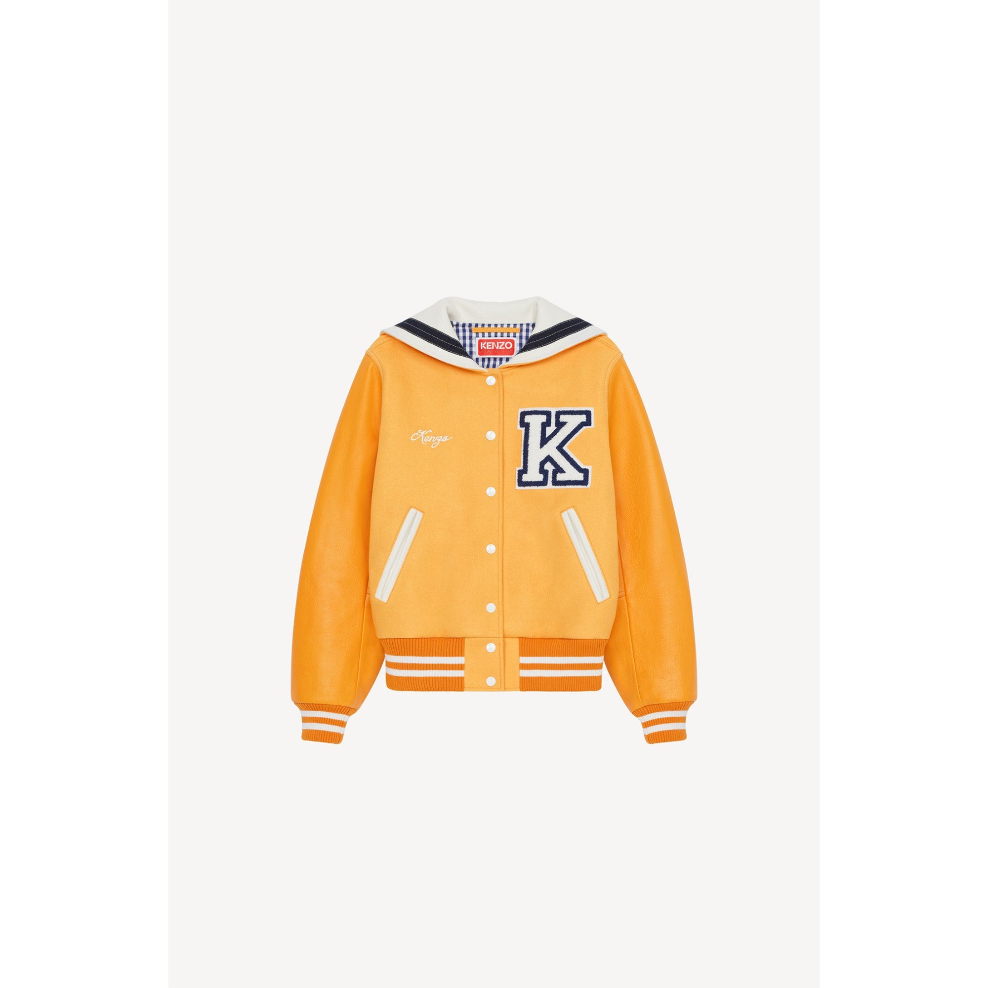 Women Varsity Jacket - Apricot