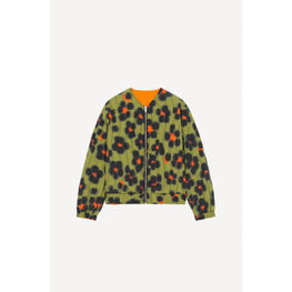 Women Printed Quilted Jacket - Khaki