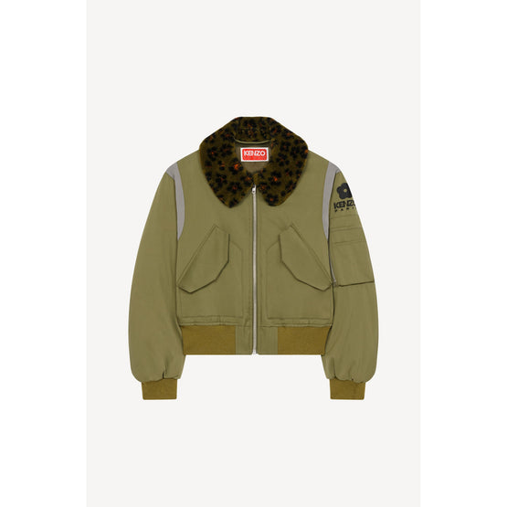Women Elevated Bomber - Khaki