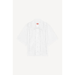 Women Shortsleeve Blouse - Off White
