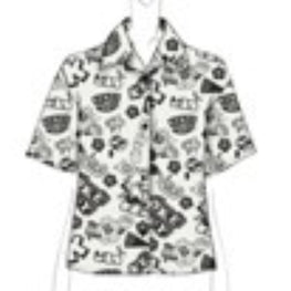 Women Boke Boy Short Sleeve Shirt - Off White